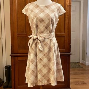 Isaac Mizrahi Live! Gingham Print Dress with Cap Sleeves